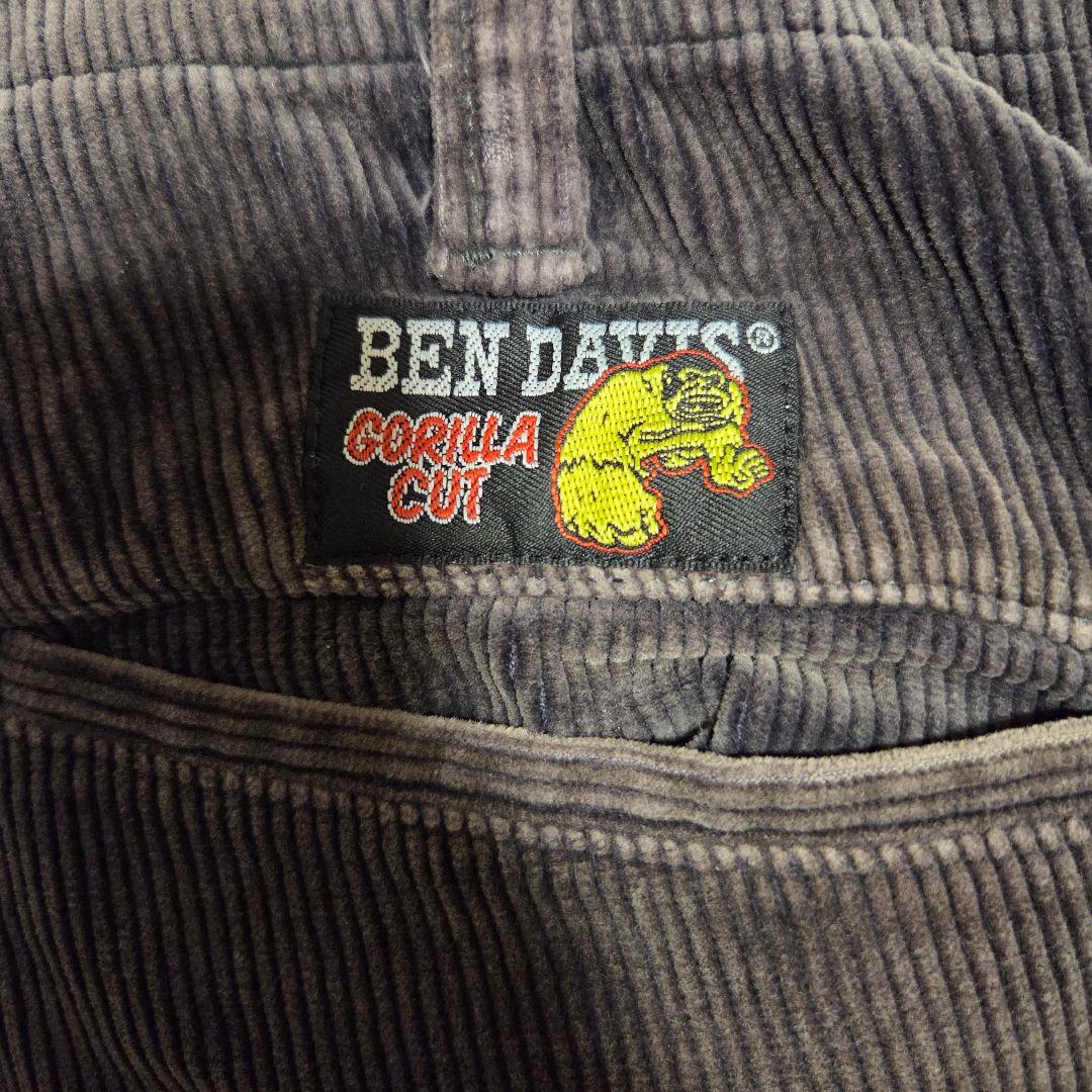 ​【鬼フェード】BEN DAVIS ゴリラカット 太畝コーデュロイ ワイドパンツ