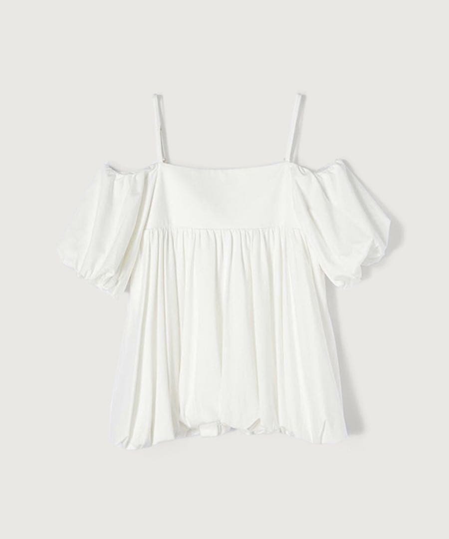 anuans オフショルダーバルーンキャミソール