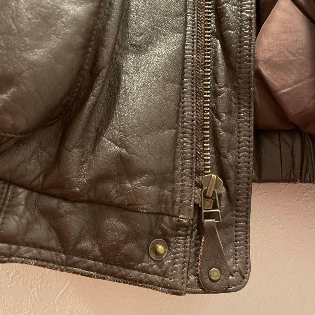 最終値下げ！80' Eddie Bauer レザーダウンベスト黒タグ