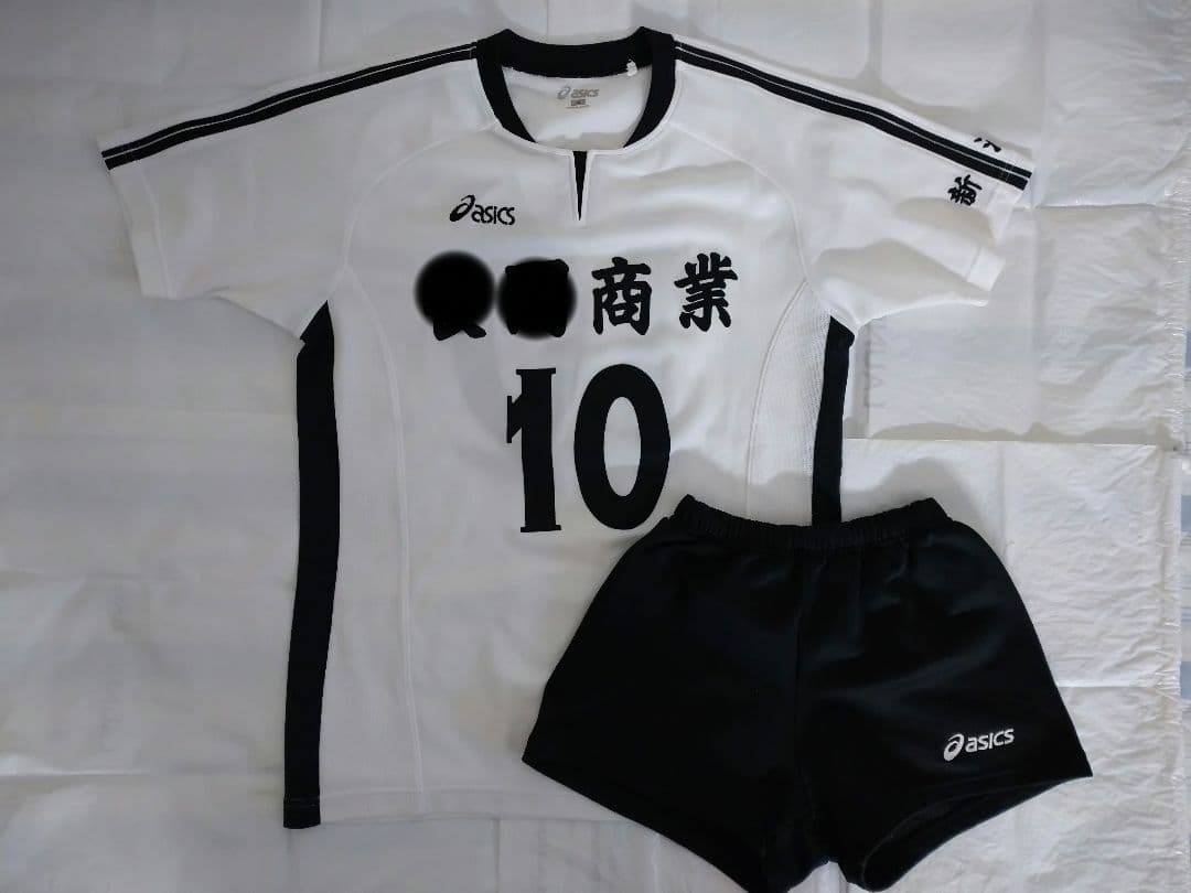 asics 女子バレー部 ユニフォーム上下セット