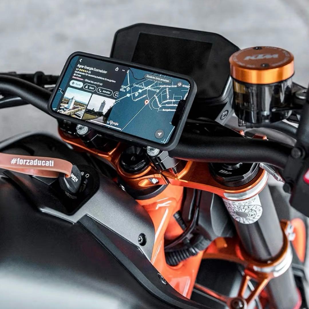 エスピーコネクトモトマウント Pro クロム｜CNC高強度バイク用スマホホルダー