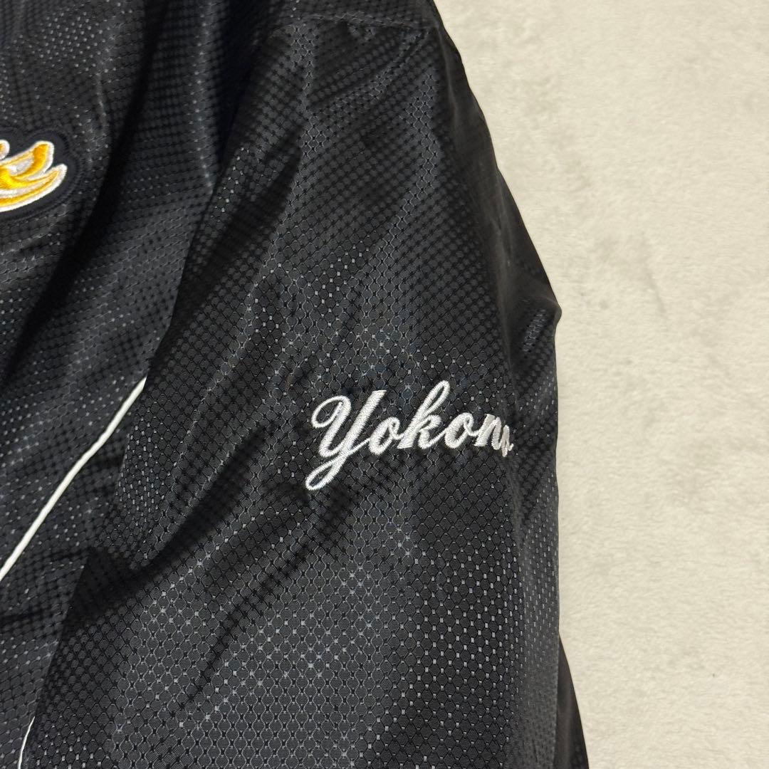 美品　ミズノ　ベンチコート　阪神ダイガースロゴ刺繍　黒　L