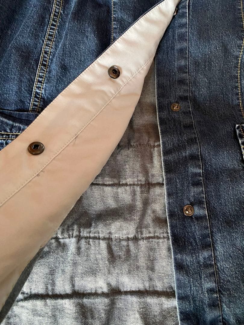 【ayane】デニムジャケット バルーンスリーブ袖　バックフリル