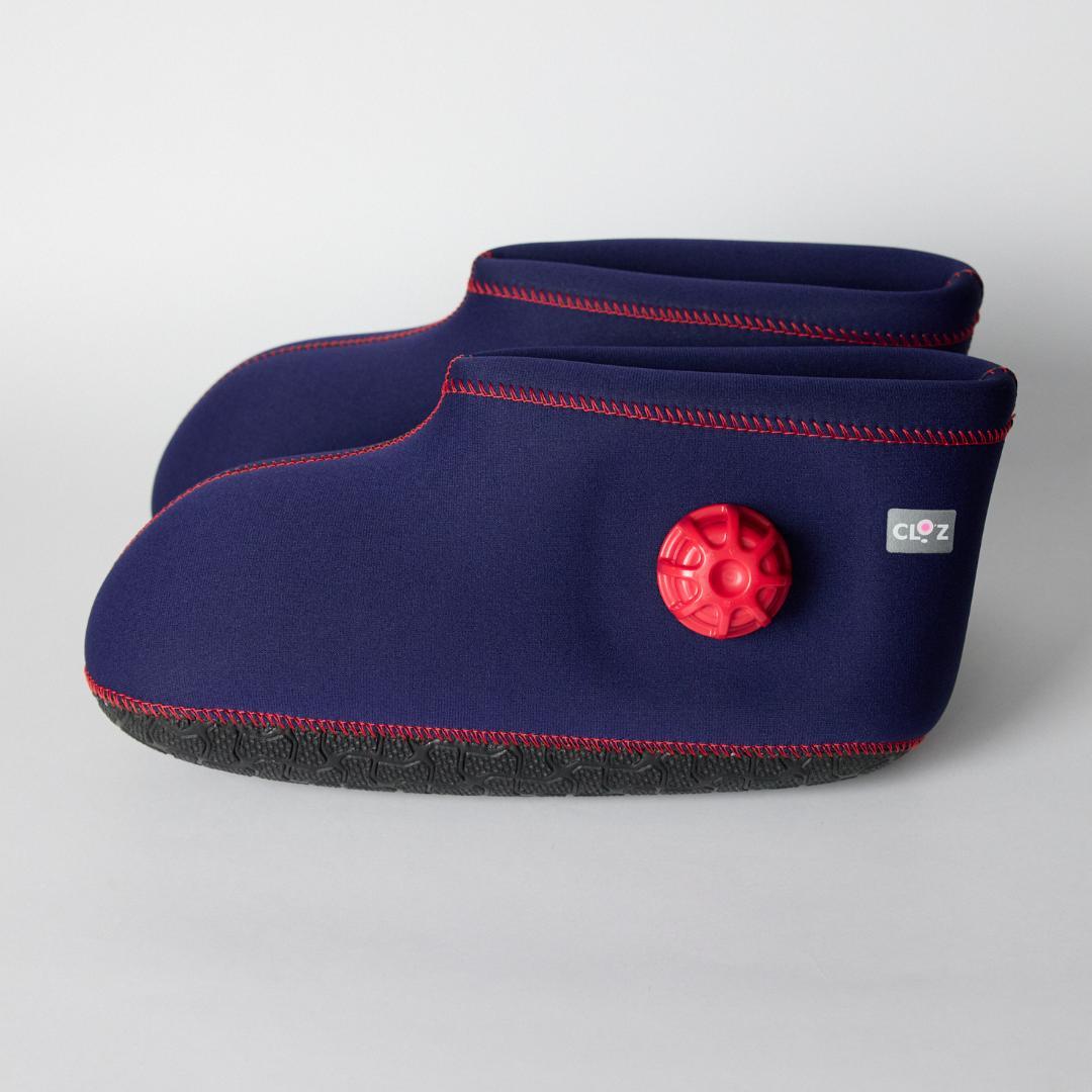 CLOZ クロッツ　やわらか湯たんぽ　足用ショートタイプ　ネイビー　Mサイズ