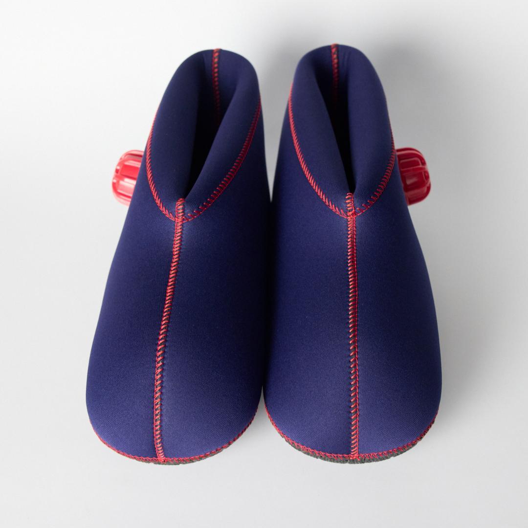 CLOZ クロッツ　やわらか湯たんぽ　足用ショートタイプ　ネイビー　Mサイズ