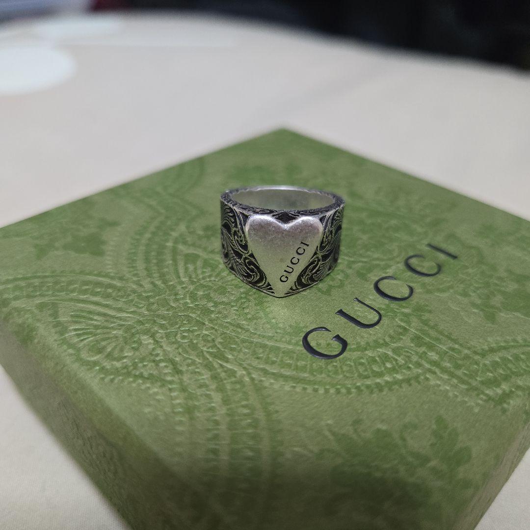 【GUCCI】アラベスク　ハート　フローラ　リング　9号