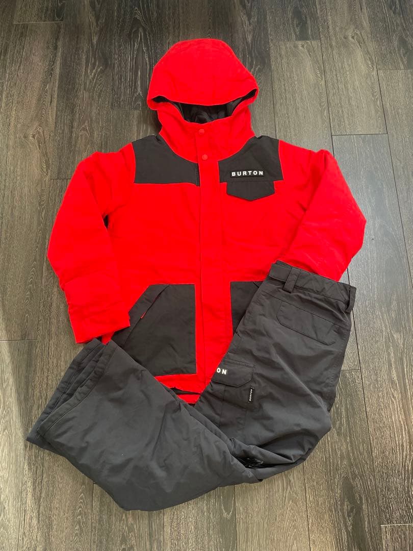 BURTON 子ども用 スノーウェア レッド/ブラック