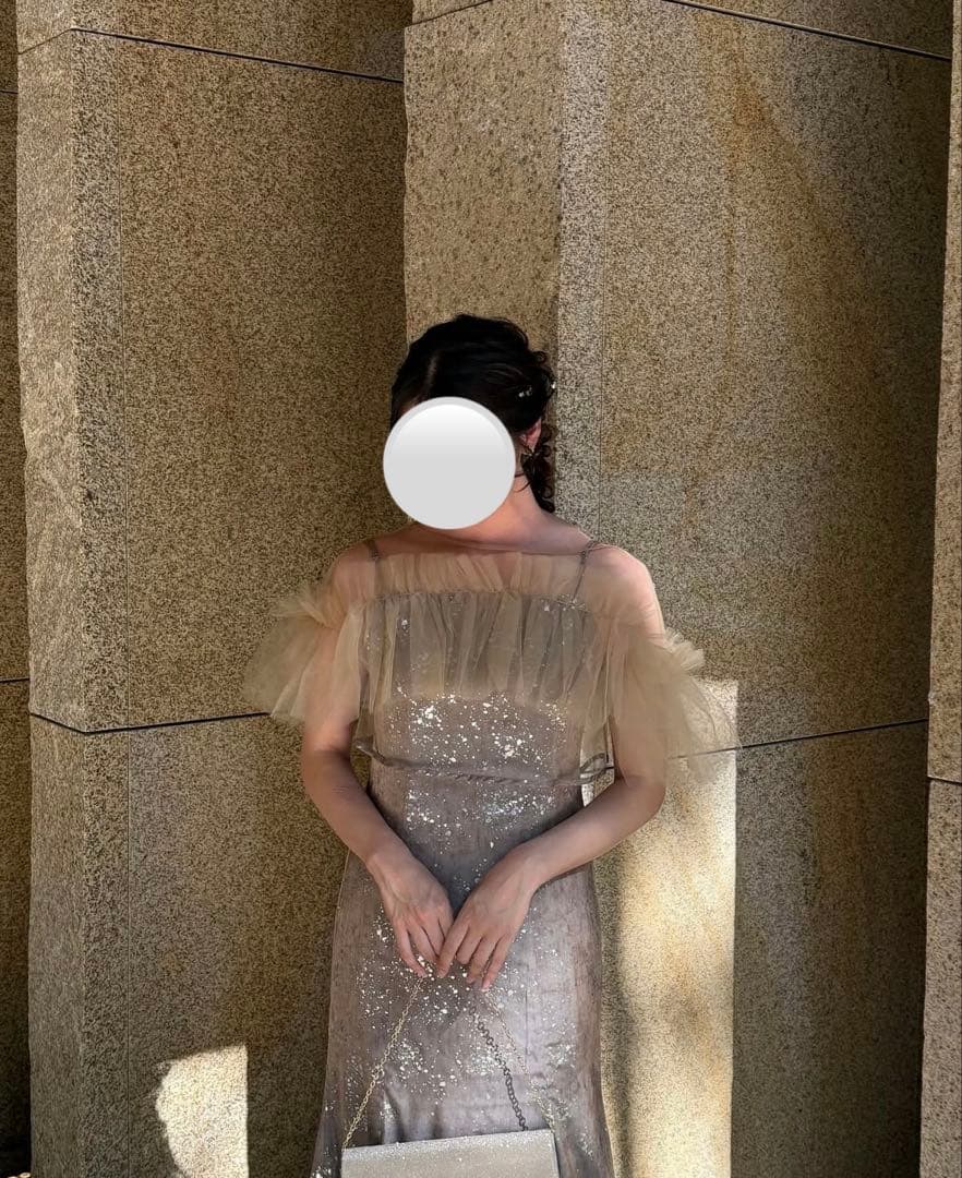 LEJA チュールフリルボレロペイントマーメイドドレス　M