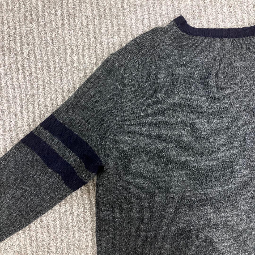 ポロ ラルフローレン ベア レタード セーター 50周年 グレー リンガー