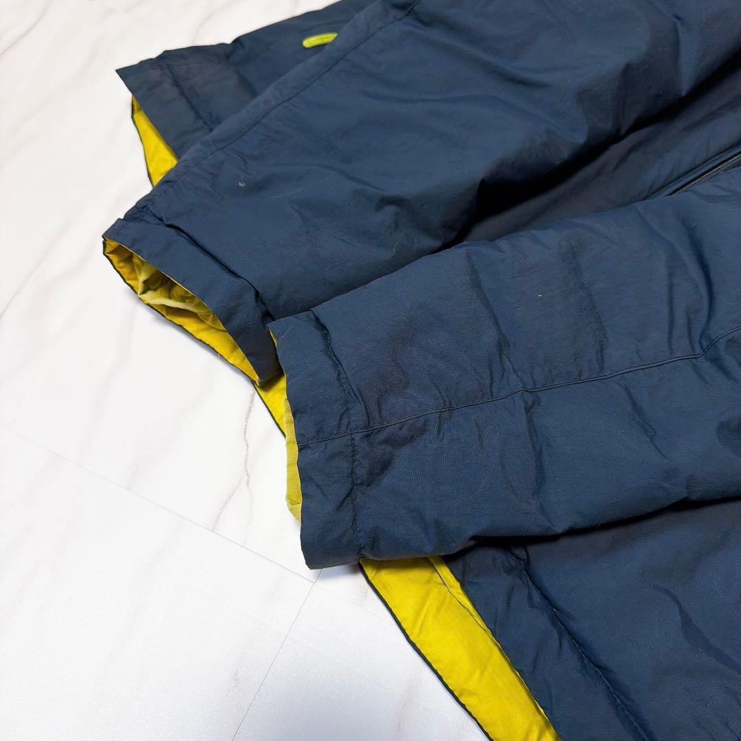 モンベル コロラドパーカ リバーシブルダウンジャケット 紺×黄 メンズS