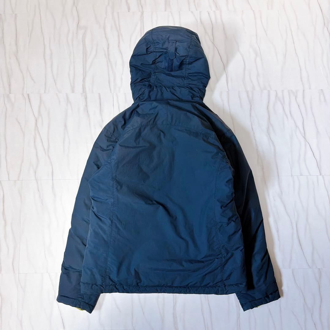モンベル コロラドパーカ リバーシブルダウンジャケット 紺×黄 メンズS