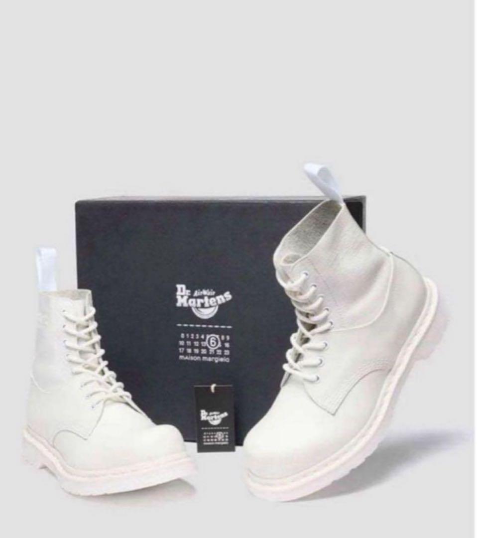 MM6 x Dr.Martens TWIST 8 ホール ブーツ EU38