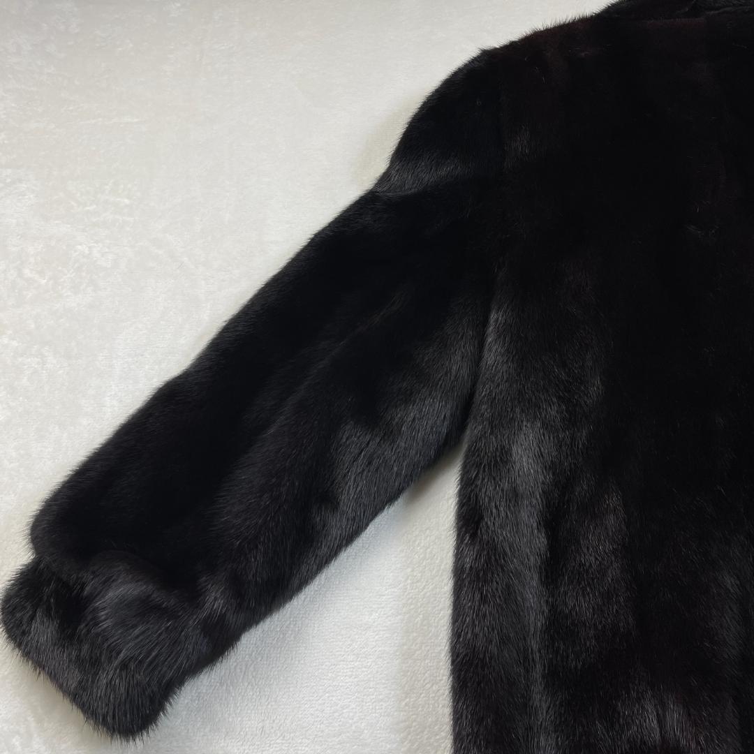 SAGA MINK　Superb Quality　毛皮コート　ダークブラウン