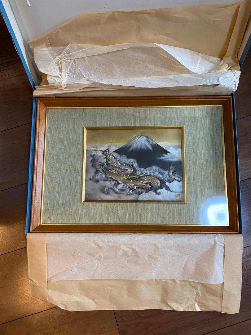 富士山と登る龍の骨董品