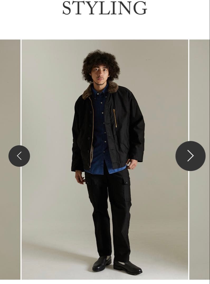 叩き売りブルーブルー　ライトジャーマンクロス　N-1デッキジャケット黒