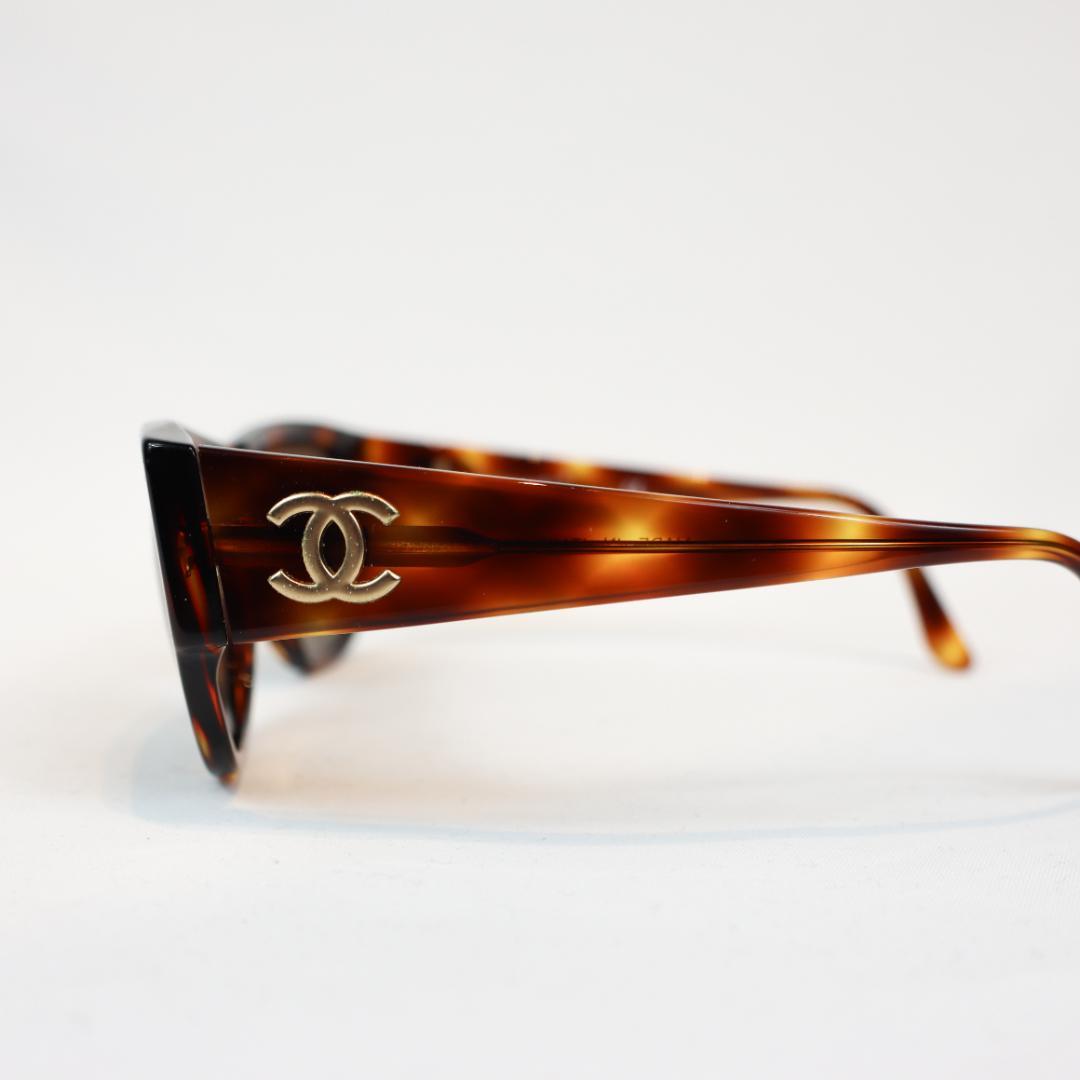 CHANEL シャネル ココマーク サングラス ブラウンべっ甲調 ケース付き