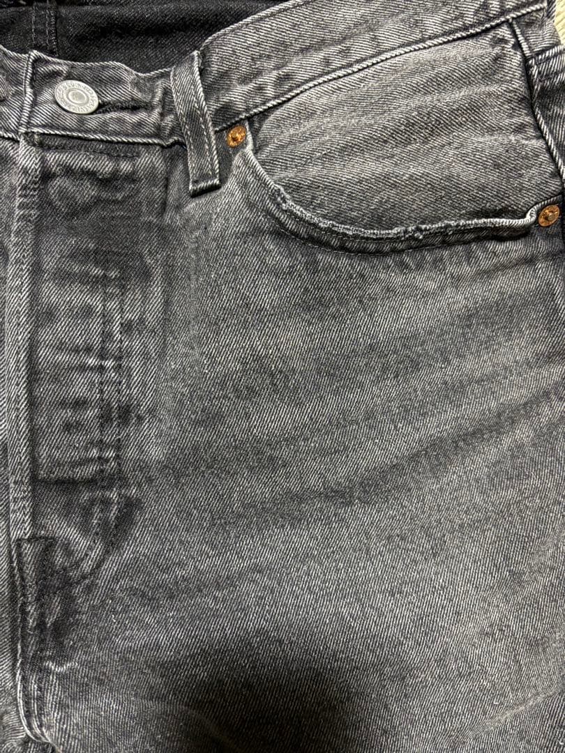 Levi's 501 ストレートセルビッチデニム グレー W32 L32