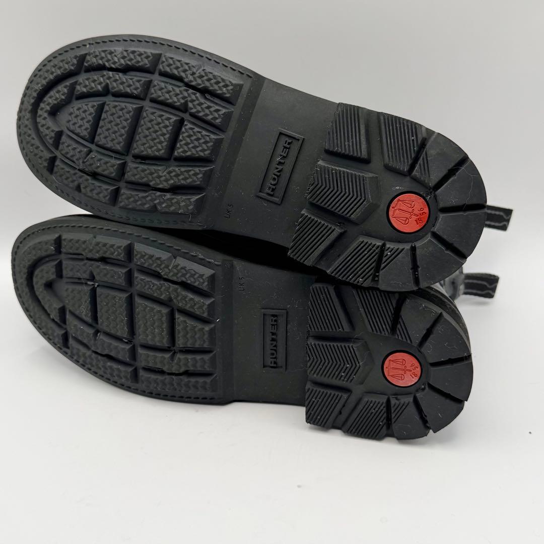 【美品】HUNTER ハンター　リファインド スティッチ ローファーブーツ　24
