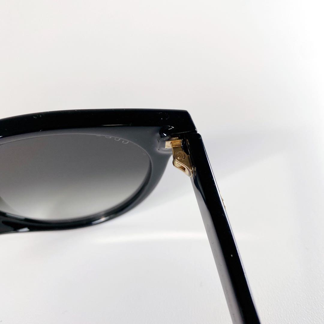 【美品】 GUCCI GG0638SK 001 ブラック×ゴールドサングラス
