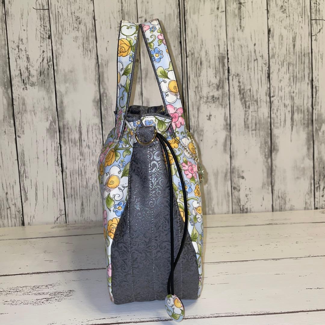 HattomamaロラライハリスNo.44.45別マチトート、ラウンド巾着