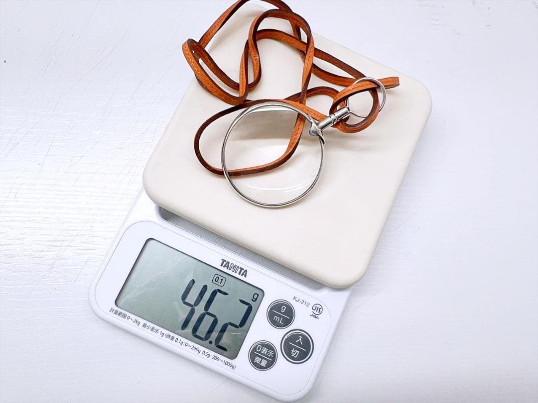 良好品　HERMES　エルメス　ルーペ　ネックレス　レザー　金属素材