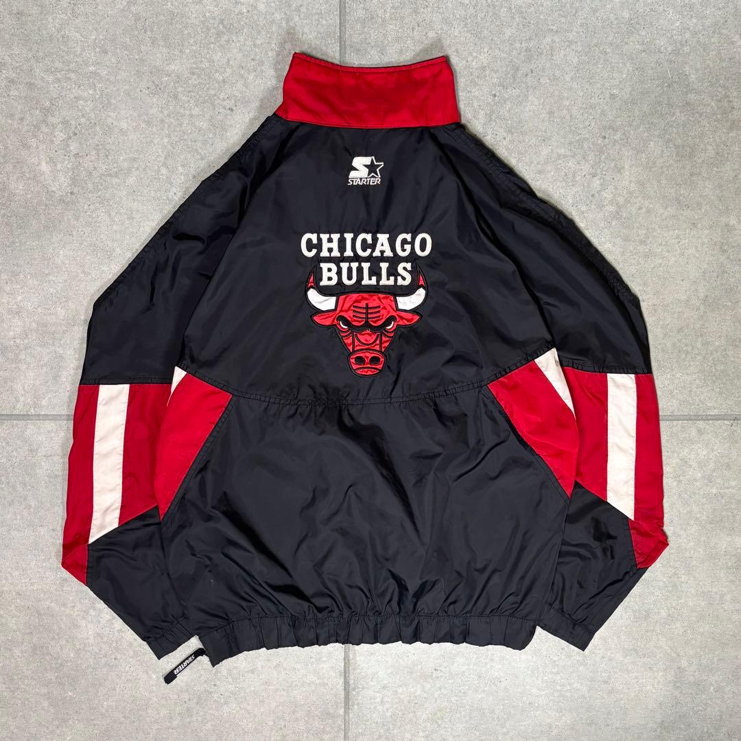 STARTER　ナイロンジャケット　90s　NBA　シカゴ・ブルズ　ハーフジップ