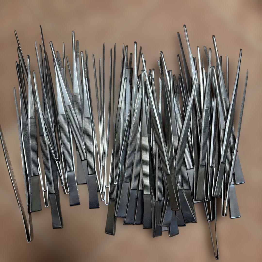 医療　病院　長鑷子　44本セット　ピンセット　KFI K-17