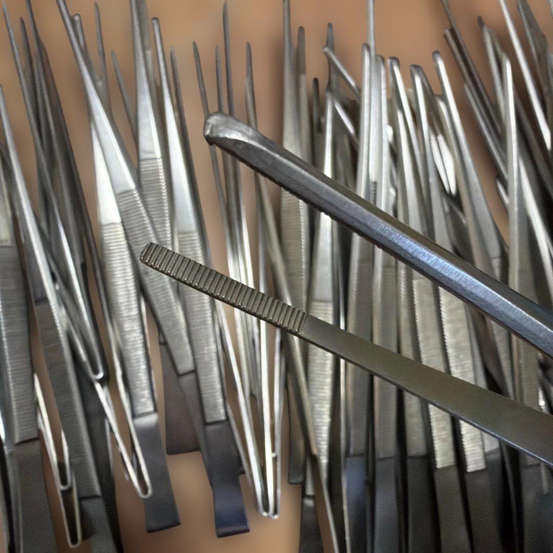 医療　病院　長鑷子　44本セット　ピンセット　KFI K-17