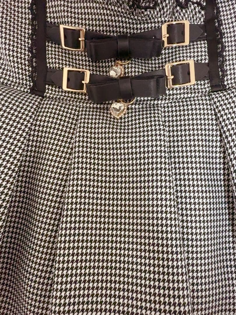 LIZLISA リズリサ スカート 2連リボンベルトスカパン