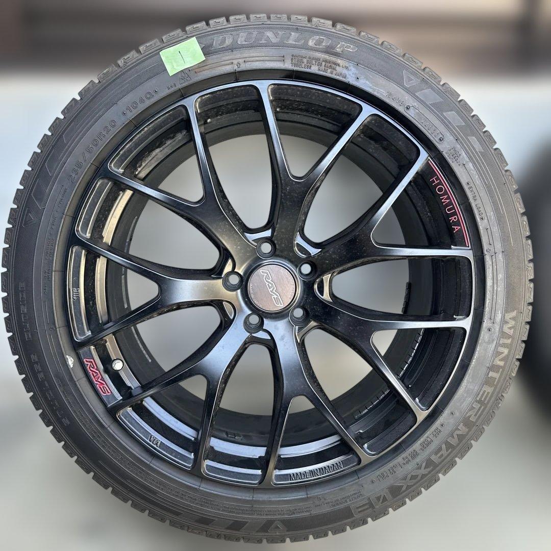 RAYS ホムラ20インチアルミとDUNLOP スタッドレスタイヤ　4本セット