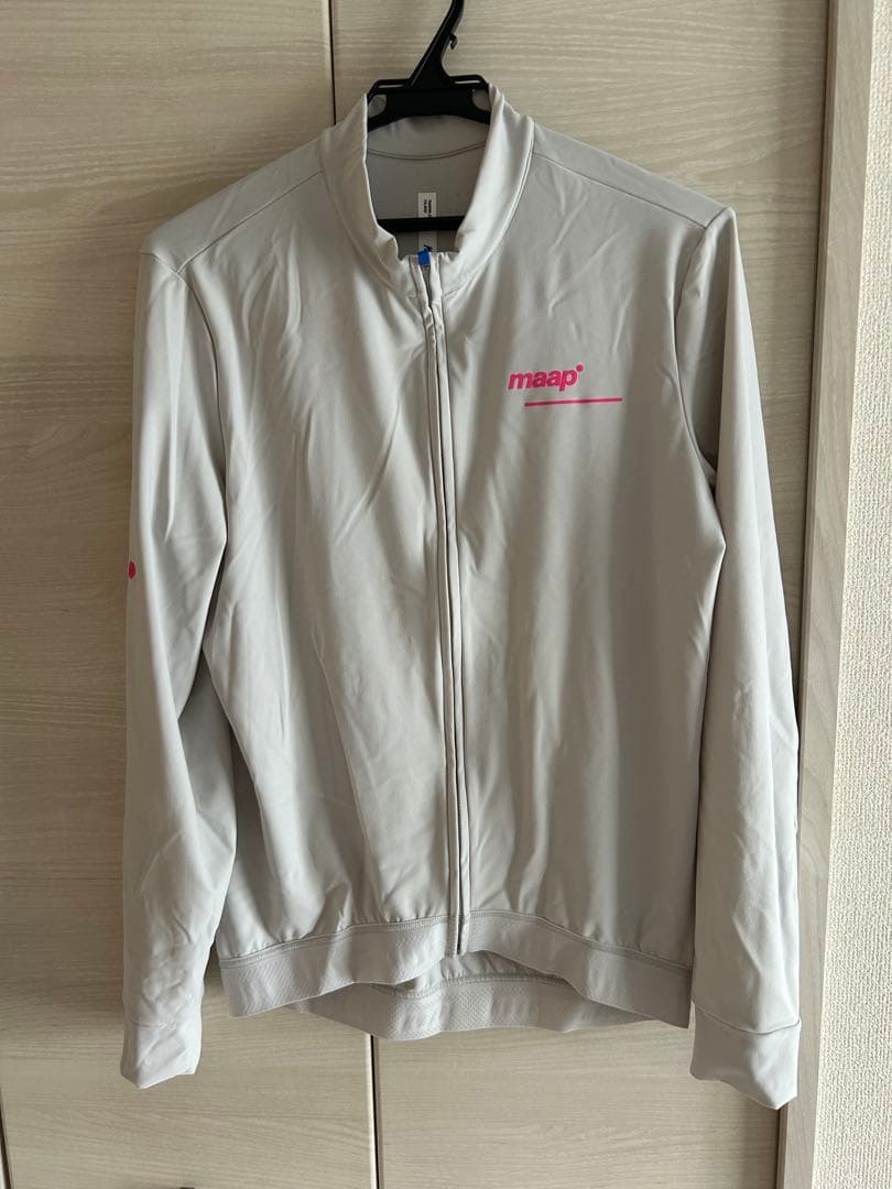  サイクルジャージ 白っぽい　グレー　XL マープ