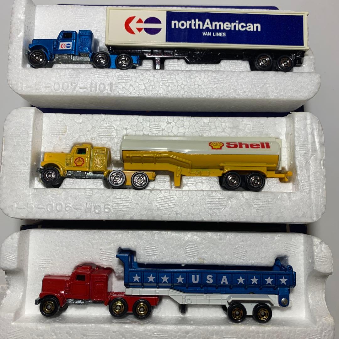 日本製ロングトミカ　ダイアモンドレオ　タンク　ダンプ　バントレーラー　3台セット