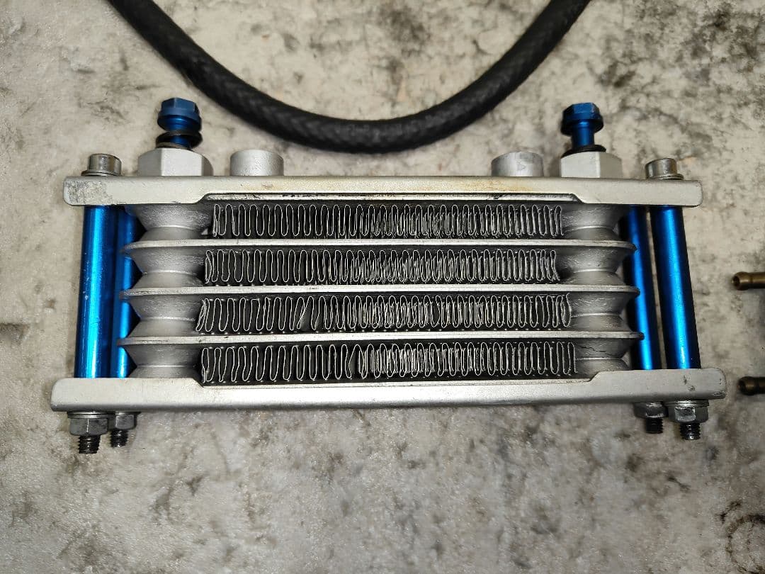 絶版 シグナスX 用 KN企画製削り出しパネル付き オイルクーラー ホースセット