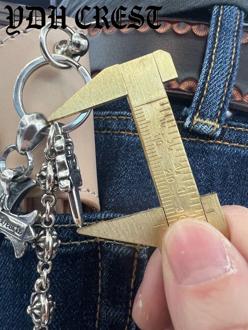 新入荷　バイカー必須　フラワークロスウォレットチェーン　刻印有り　MLCN05