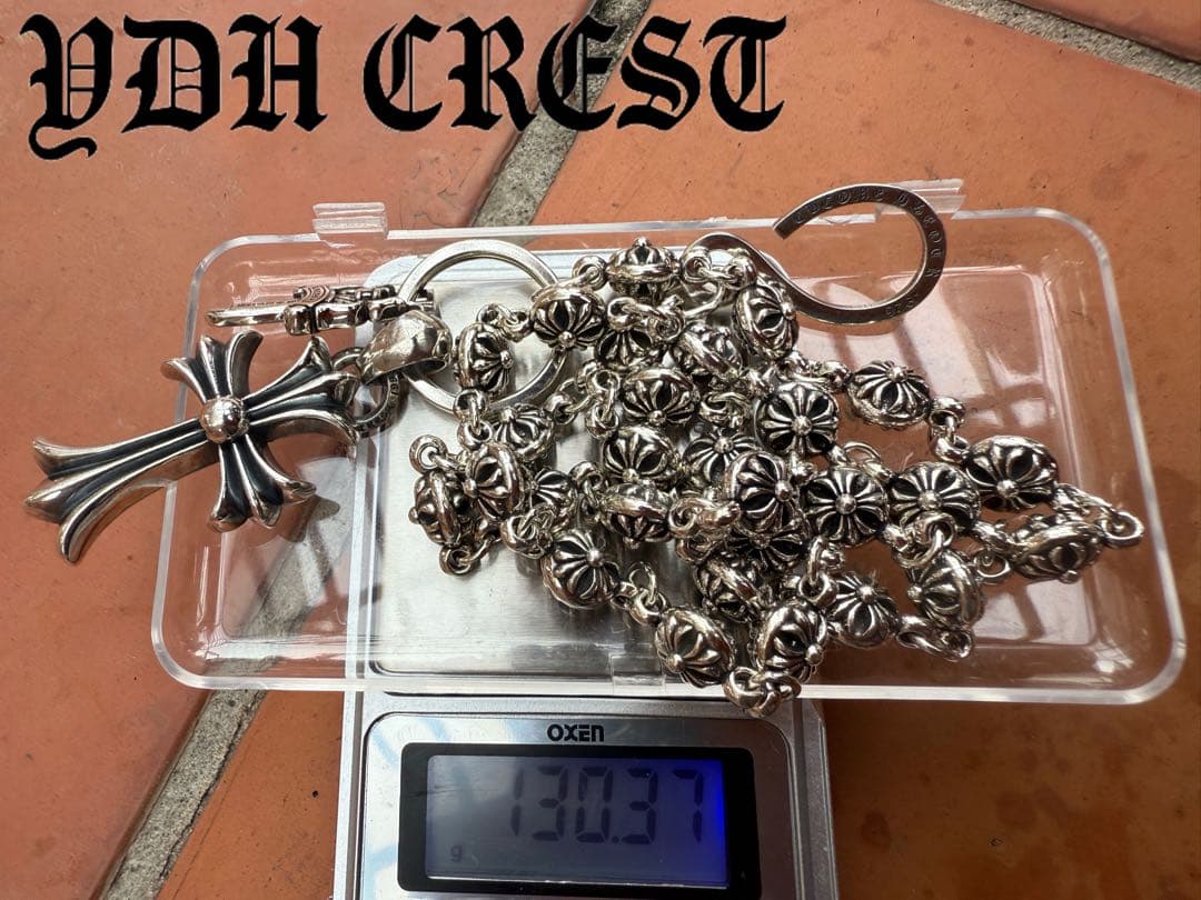 新入荷　バイカー必須　フラワークロスウォレットチェーン　刻印有り　MLCN05