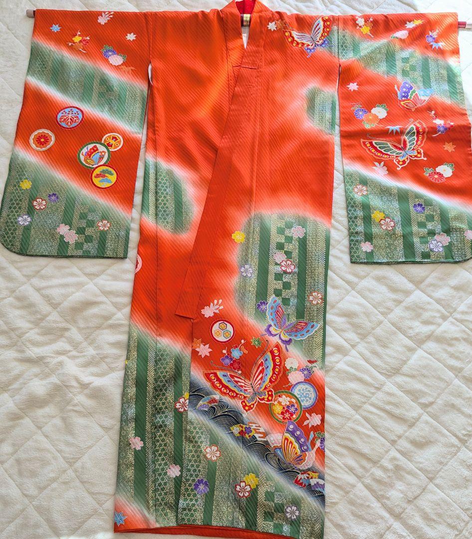 値下げ☆七五三着物セット、7歳用　造り帯　正絹