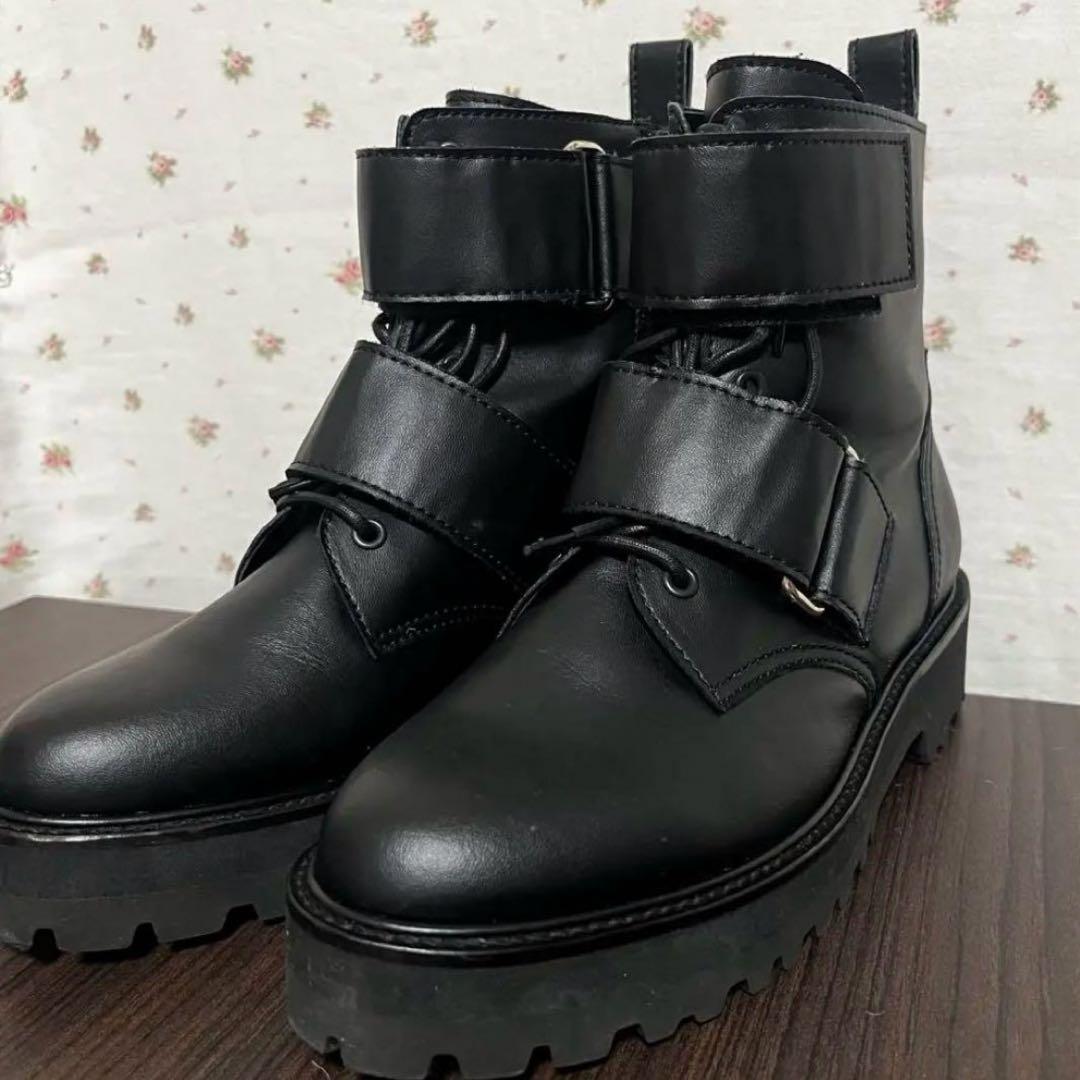 zucca レースアップベルトブーツ ブラック Mサイズ レザー ブーツ