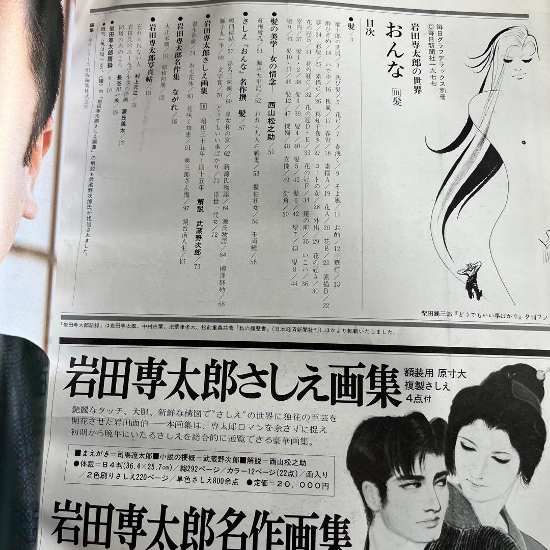 毎日グラフデラックス別冊　岩田専太郎の世界　おんな　色は旬へと　瞳　髪　装い