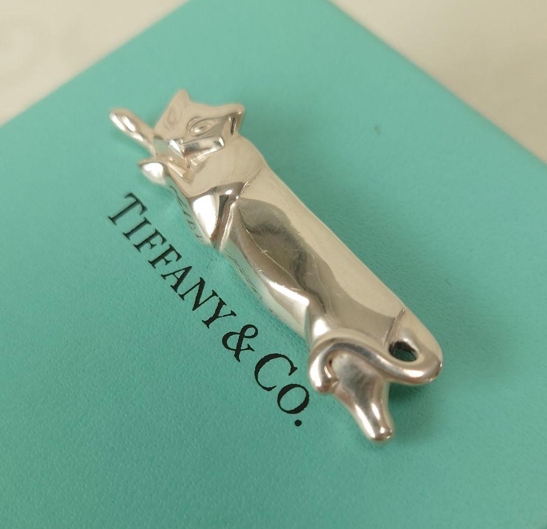 【希少】TIFFANY ティファニー 猫 ブローチ 2318