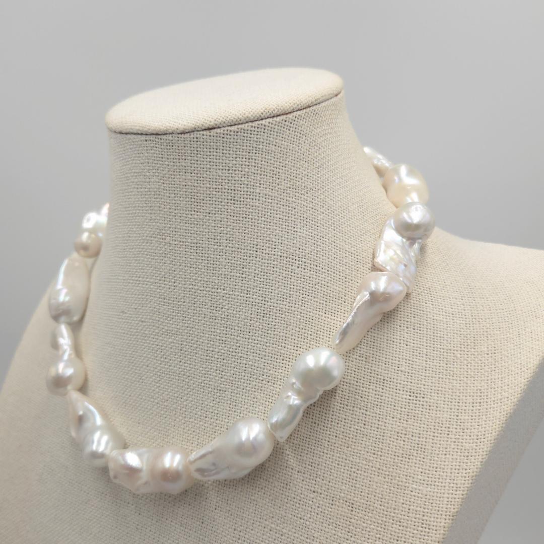 本真珠 バロックパール ネックレス 淡水パール バロック真珠 南洋真珠級