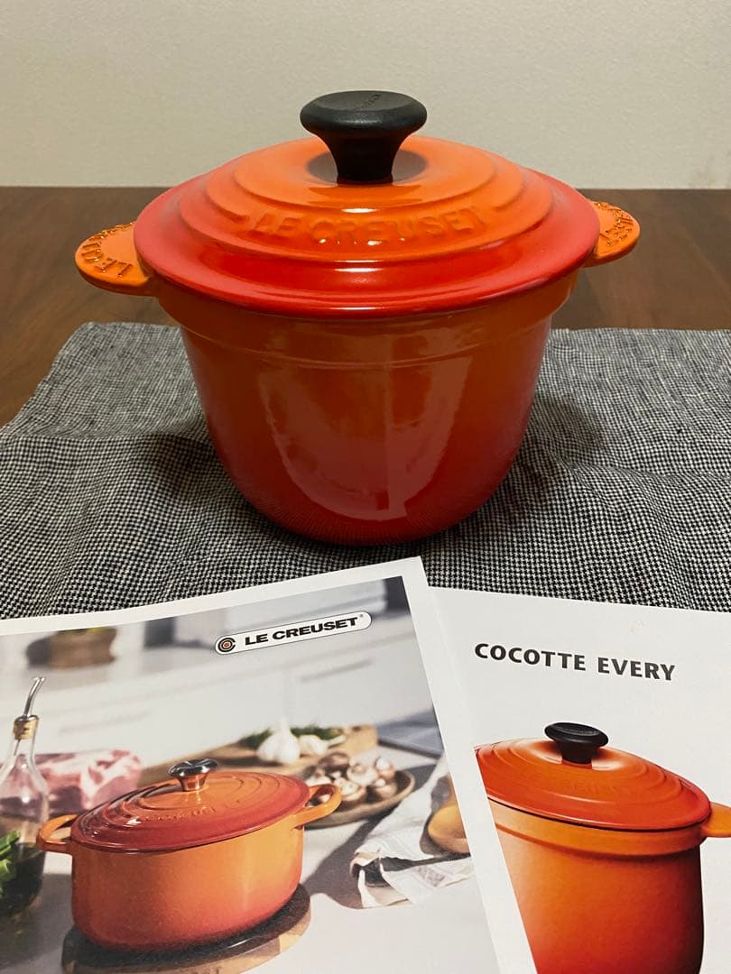 ル・クルーゼ　ココット・エブリィ18 オレンジ インナーリッド付き