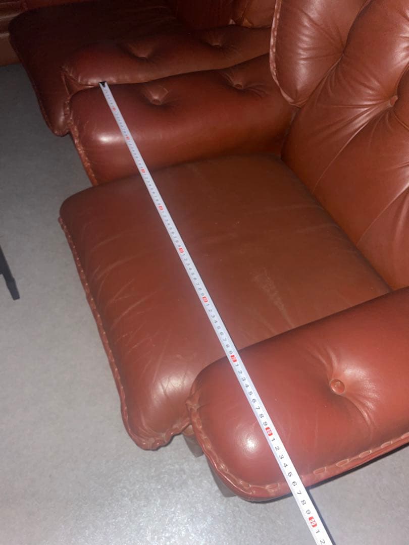 ヴィンテージソファ ブラウンレザー　2セット