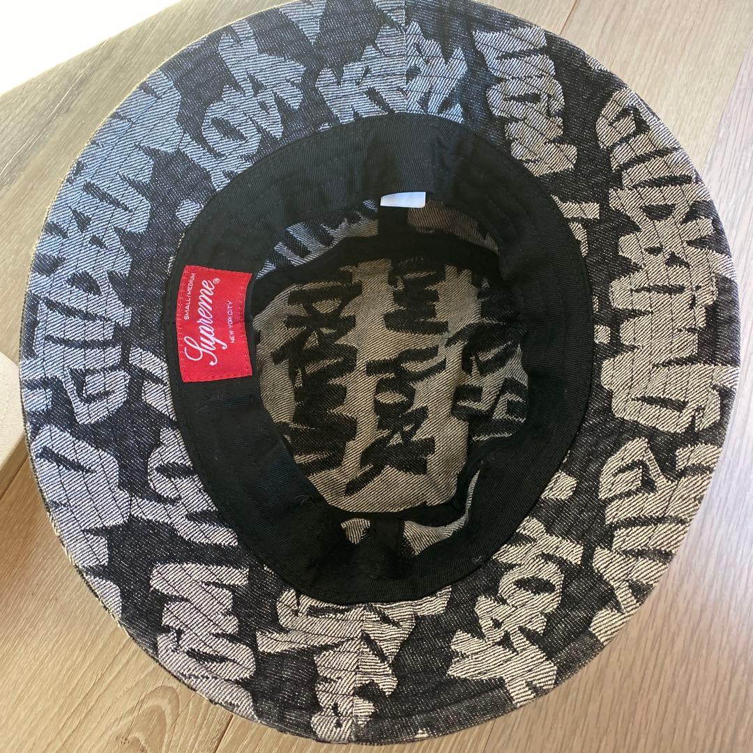 Supreme バケットハット ブラック/ホワイト