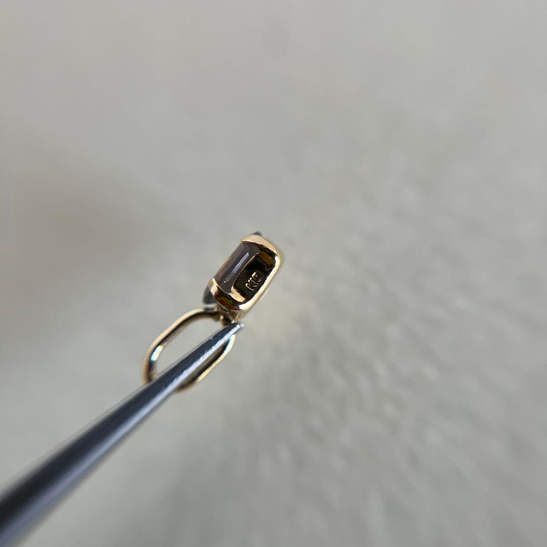 K18 天然石アレキサンドライトoval希少　レア　ペンダントトップ18金 2