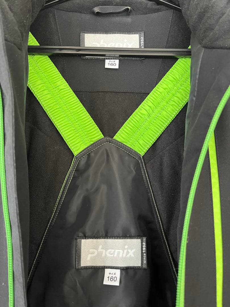phenix スキーウェアセット 160 黒/緑