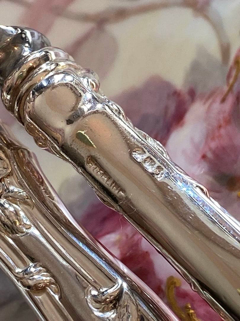 【リード＆バートン】純銀 スターリング／ナイフ＆フォーク １組／Intaglio