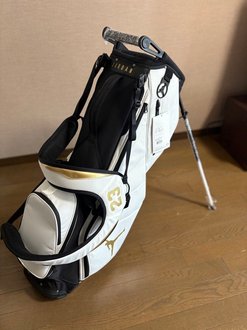 JORDAN キャディバッグ ホワイト/ブラック/ゴールド