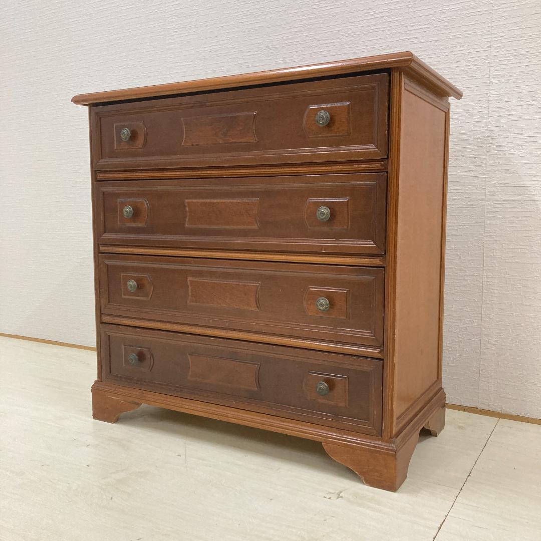 イギリス　アンティーク　４段チェスト　タンス　収納