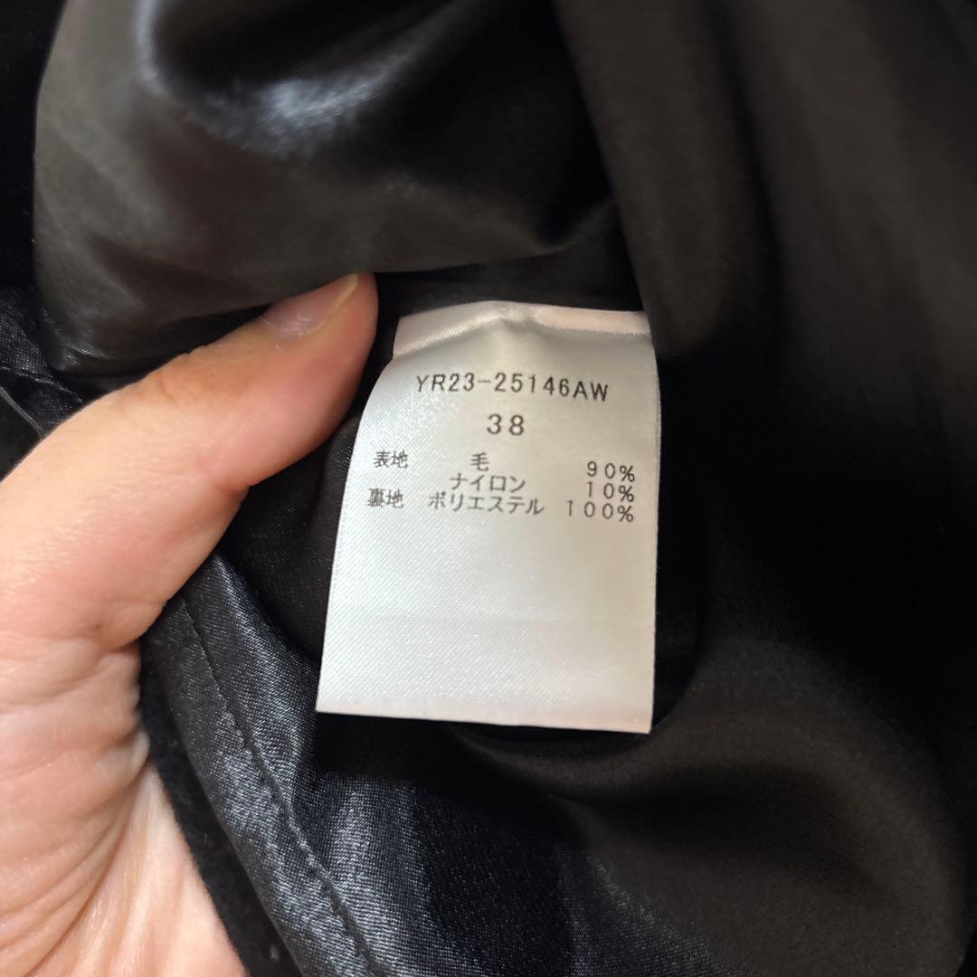 yori ポケットウールミニスカート　38サイズ　ブラック