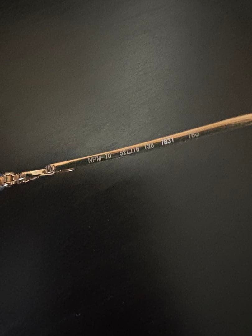 (美品)999.9フレームメガネ　ZEISSカールツァイスレンズ度入り